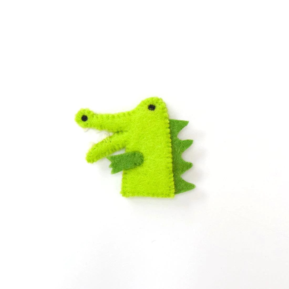 Single Felt Finger puppet Crocodile-Little Fish Co.