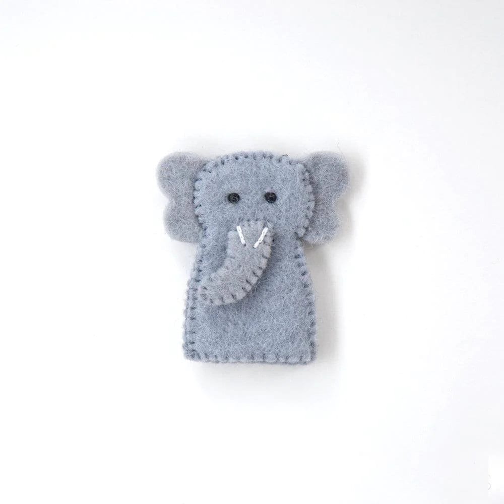 Single Felt Finger puppet Elephant-Little Fish Co.