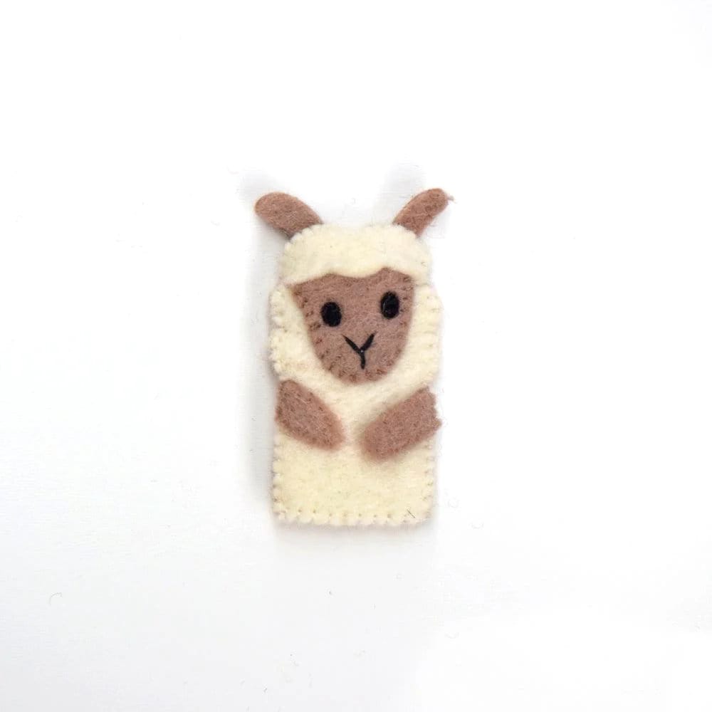 Single Felt Finger puppet Llama-Little Fish Co.