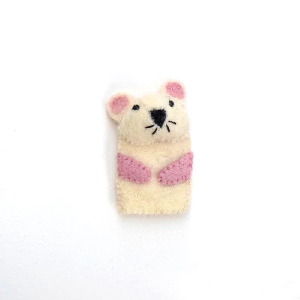 Single Felt Finger puppet mouse-Little Fish Co.