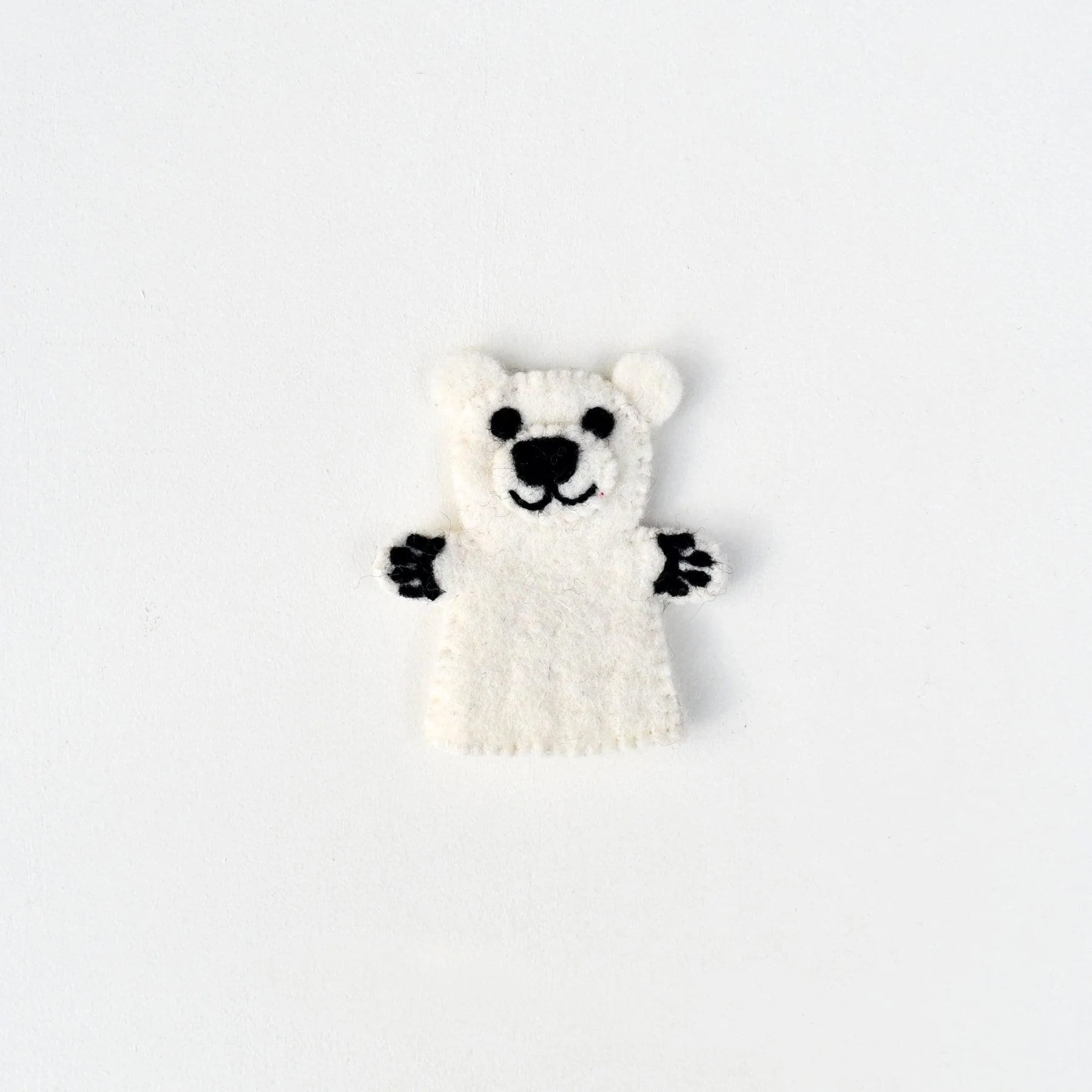 Single Felt Finger puppet Polar Bear-Little Fish Co.