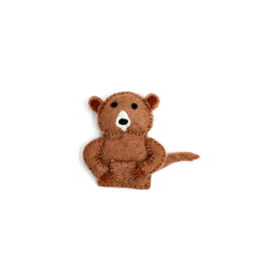 Single Felt Finger puppet quokka-Little Fish Co.