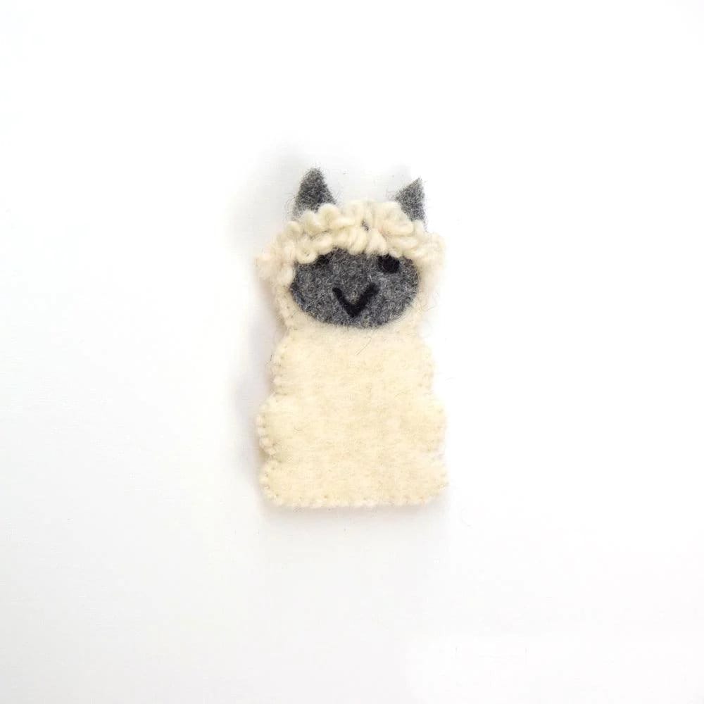 Single Felt Finger puppet sheep-Little Fish Co.