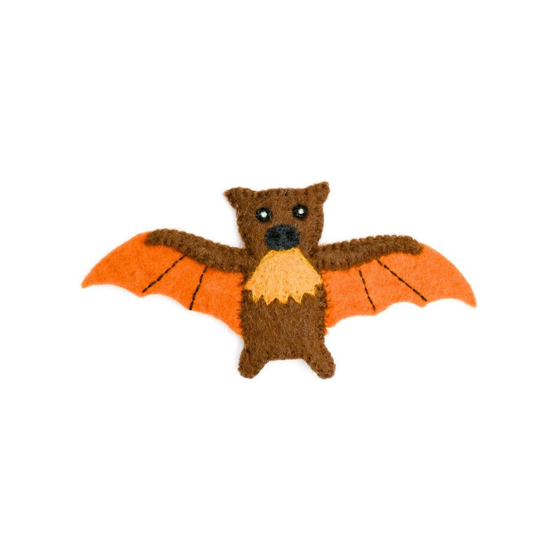 Single Felt Finger puppet Flying Fox-Little Fish Co.