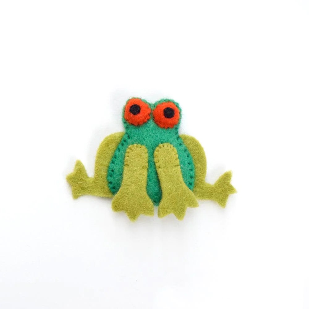 Single Felt Finger puppet Frog-Little Fish Co.