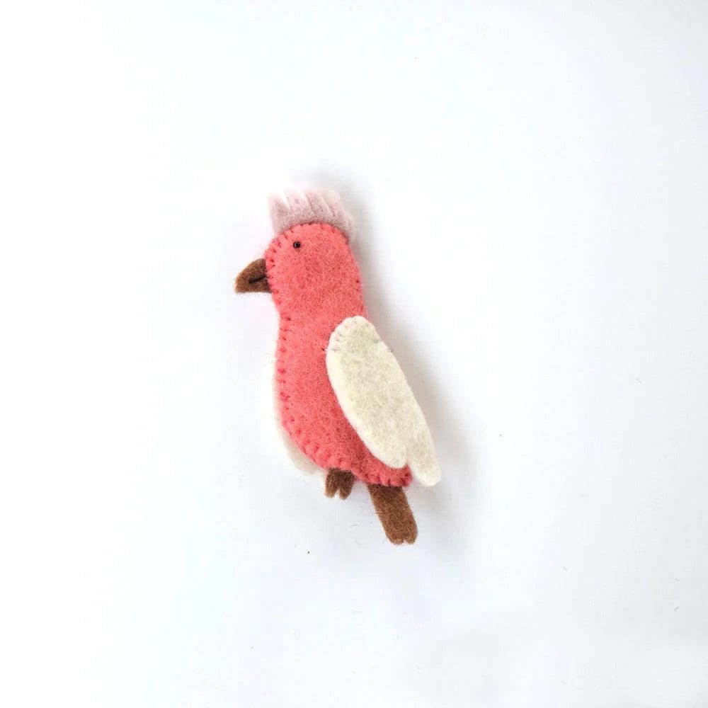 Single Felt Finger puppet Galah-Little Fish Co.