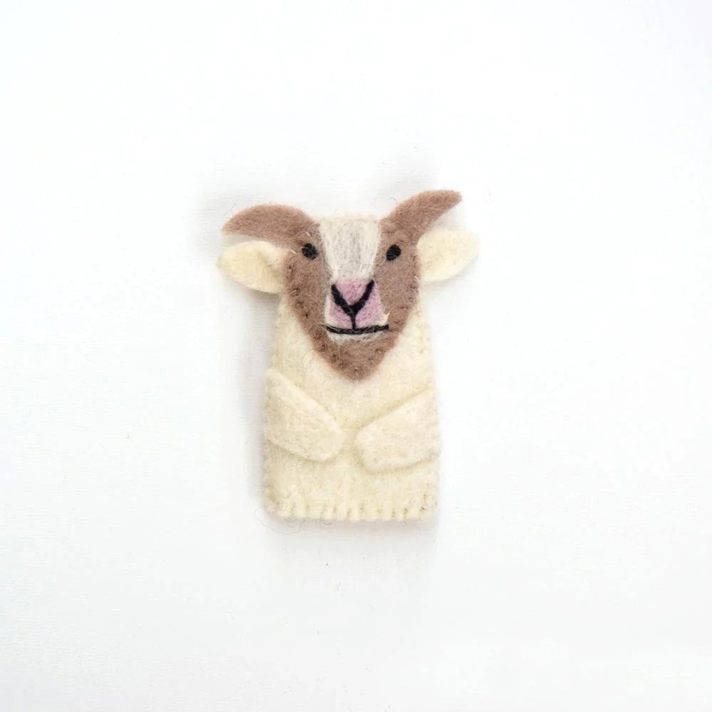 Single Felt Finger puppet Goat-Little Fish Co.