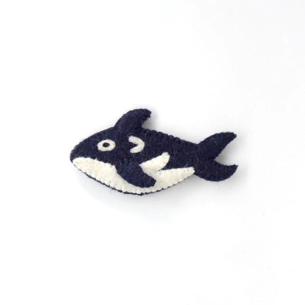 Single Felt Finger puppet Orca-Little Fish Co.