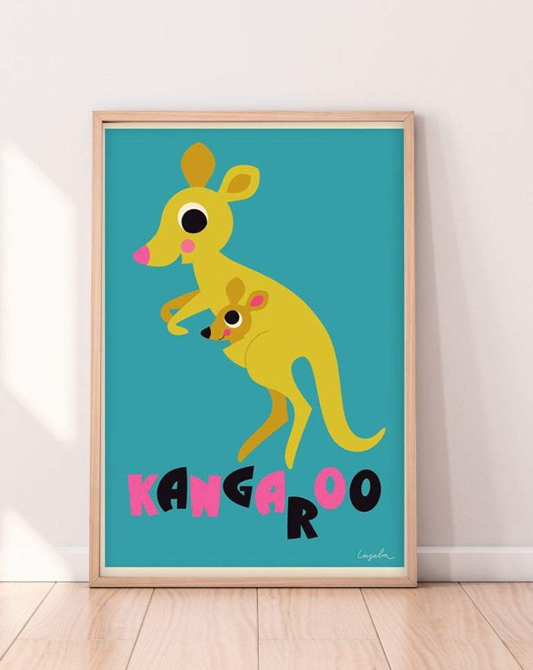 Kangaroo Poster-Art-Little Fish Co.