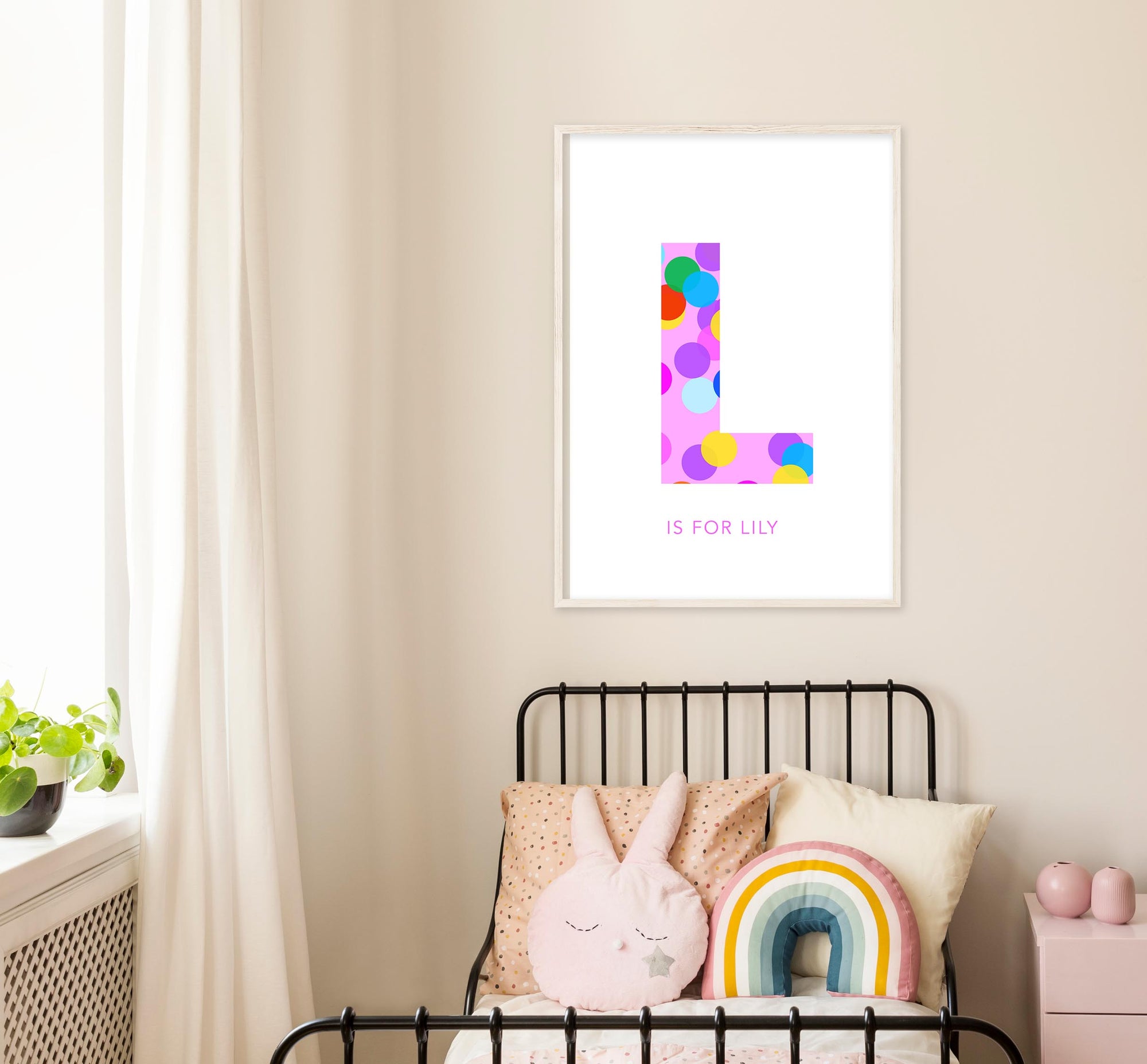 L Confetti Letter-Art-Little Fish Co.