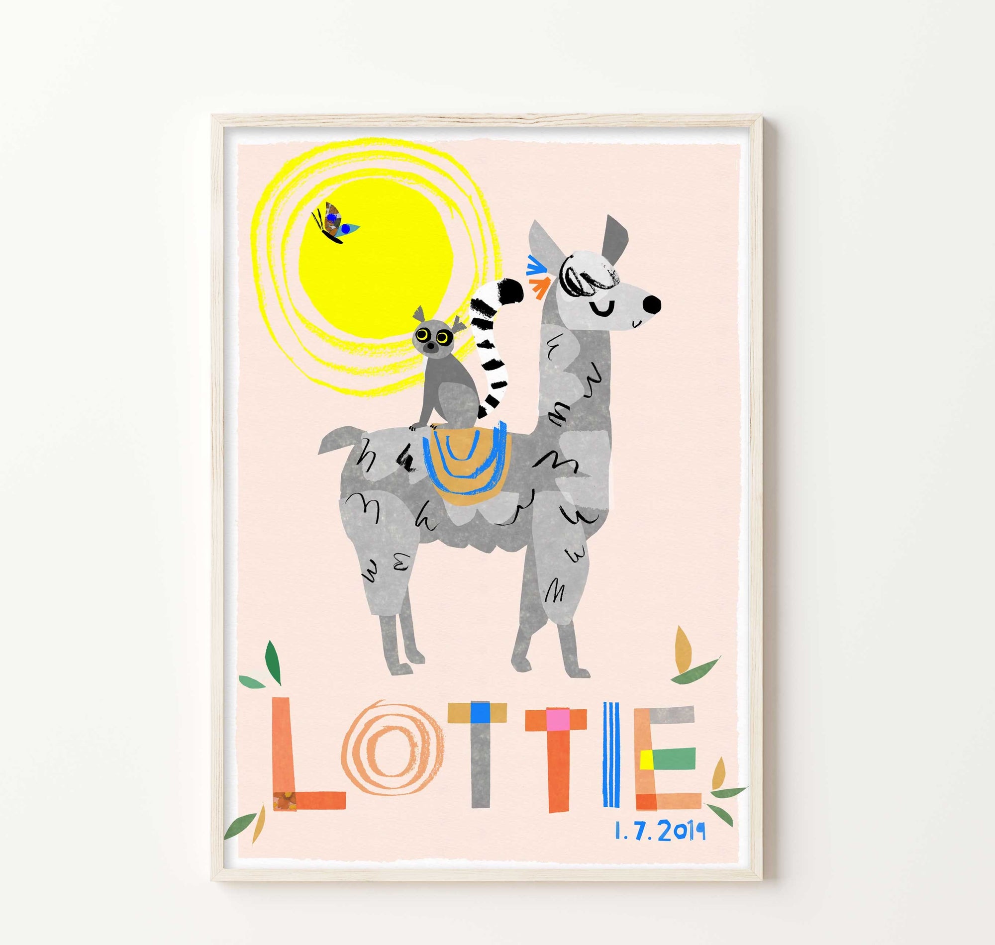 Personalised Llama Print-Little Fish Co.