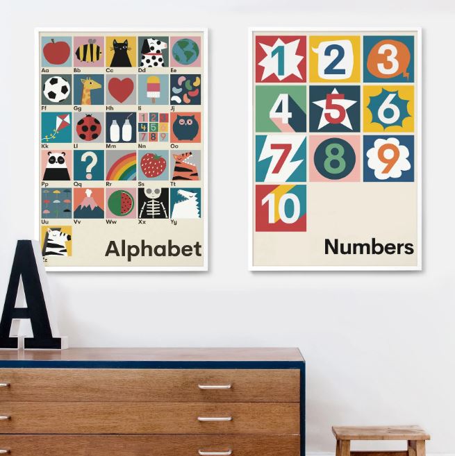 Custom Alphabet Print Posters for Kids-Top 30 Art-Little Fish Co.