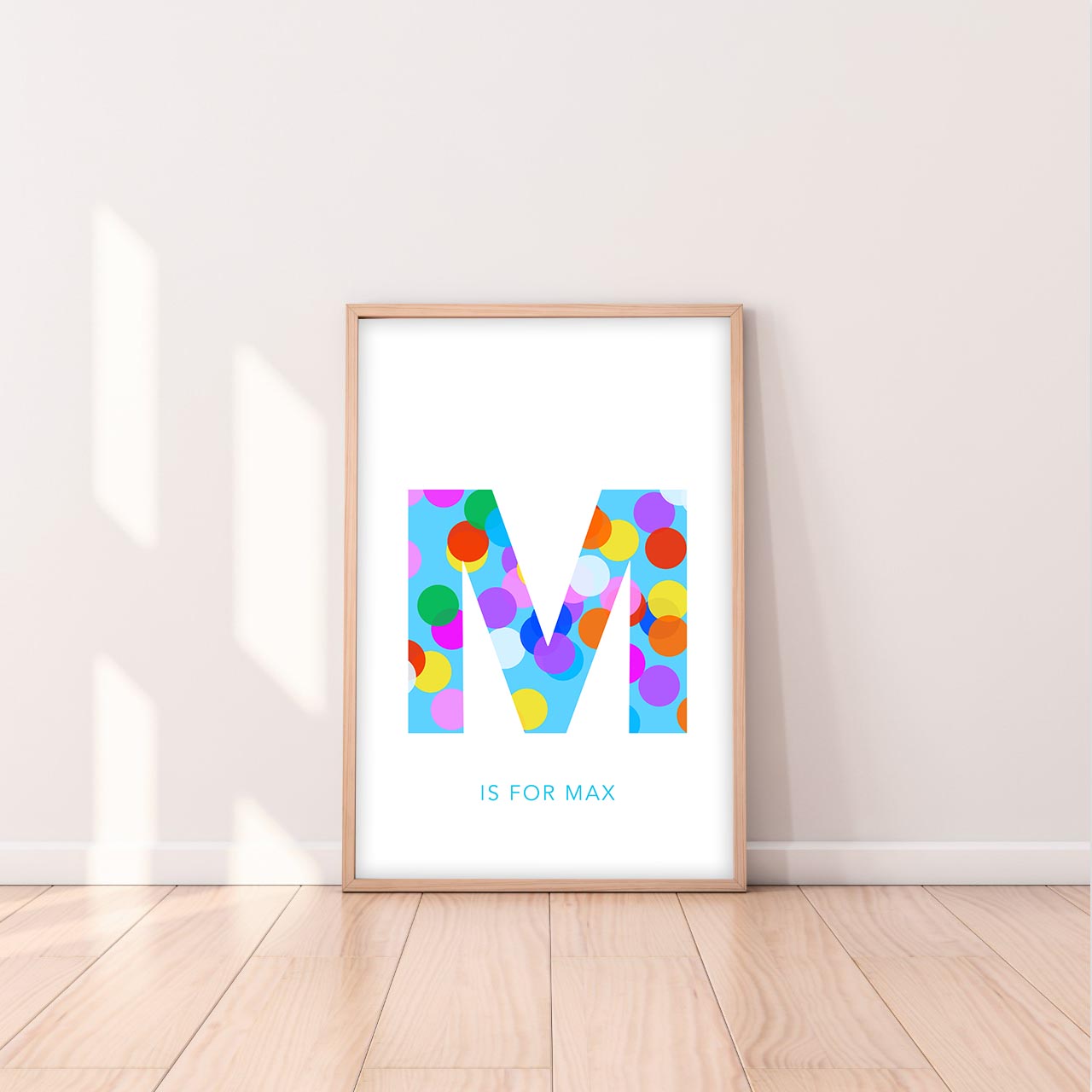 M Confetti Letter-Art-Little Fish Co.