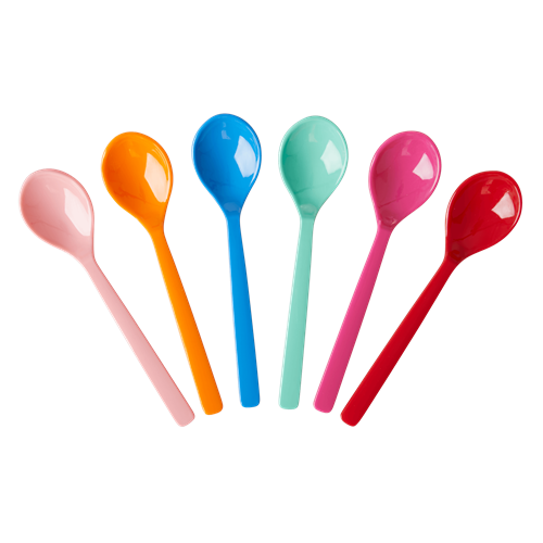 RICE Denmark Melamine Tea spoons "Happy Colours" Set of 6-Fun-Little Fish Co.