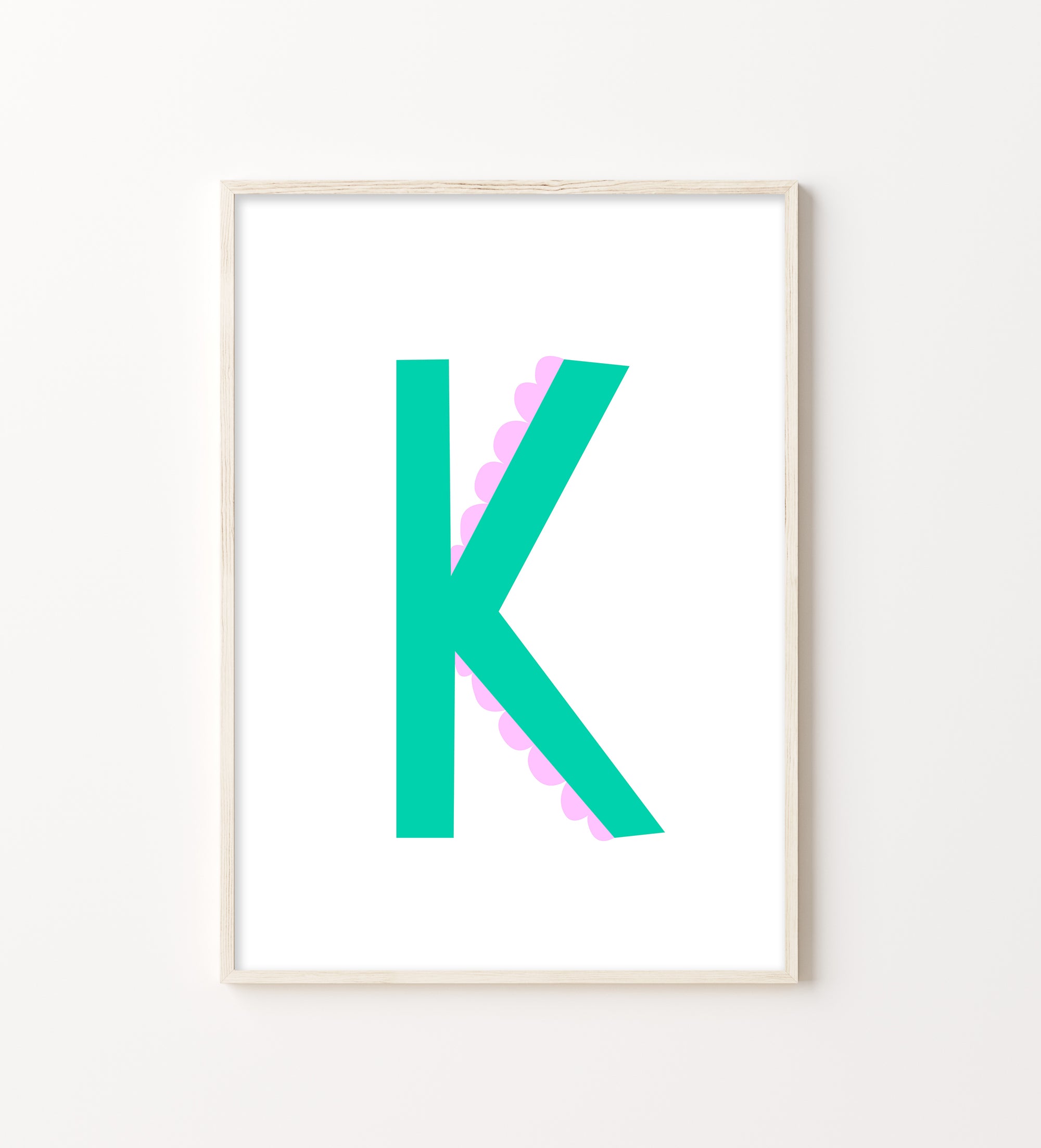 Sweet letter K print green-Little Fish Co.