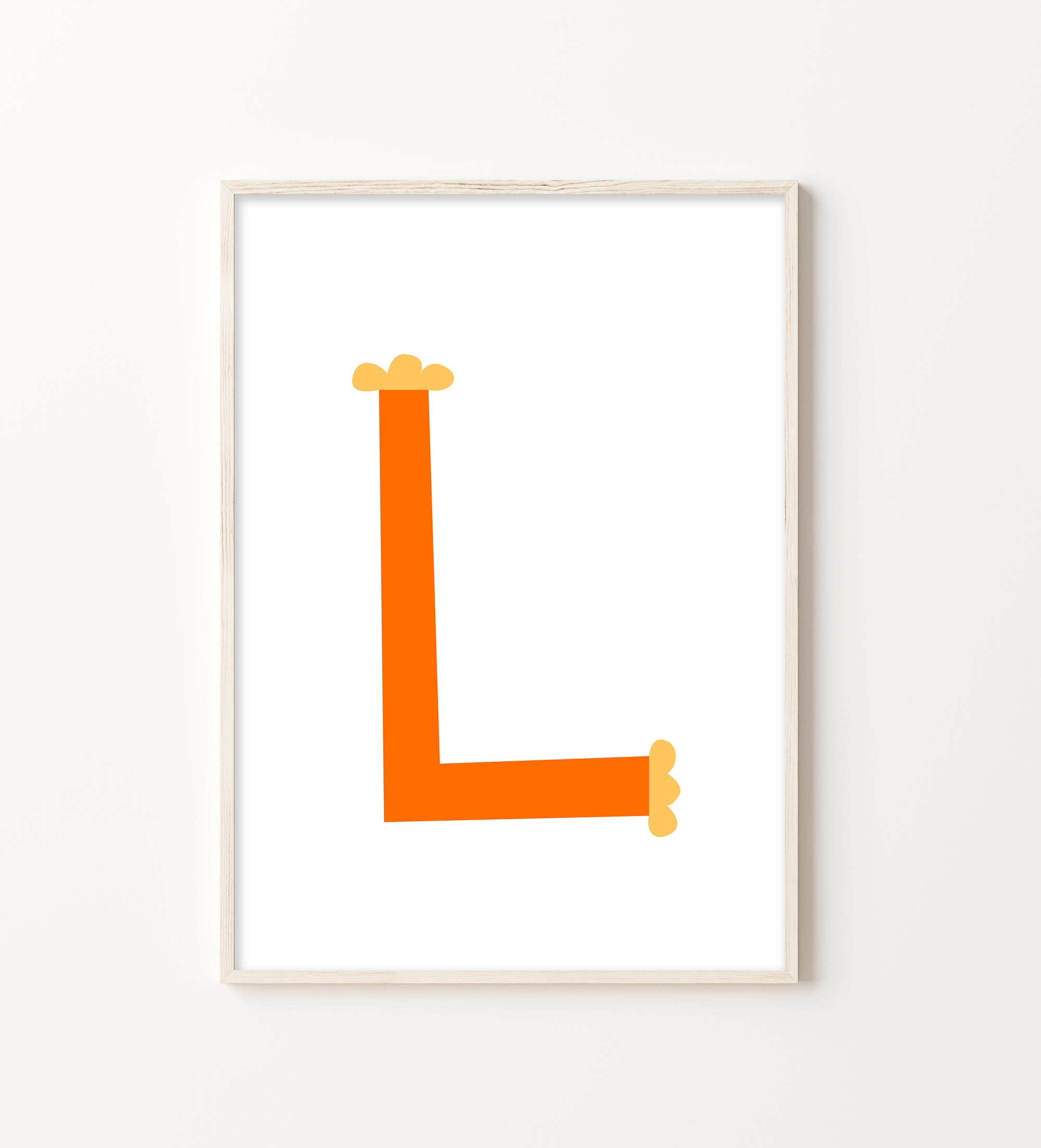 Sweet letter L print Orange-Little Fish Co.