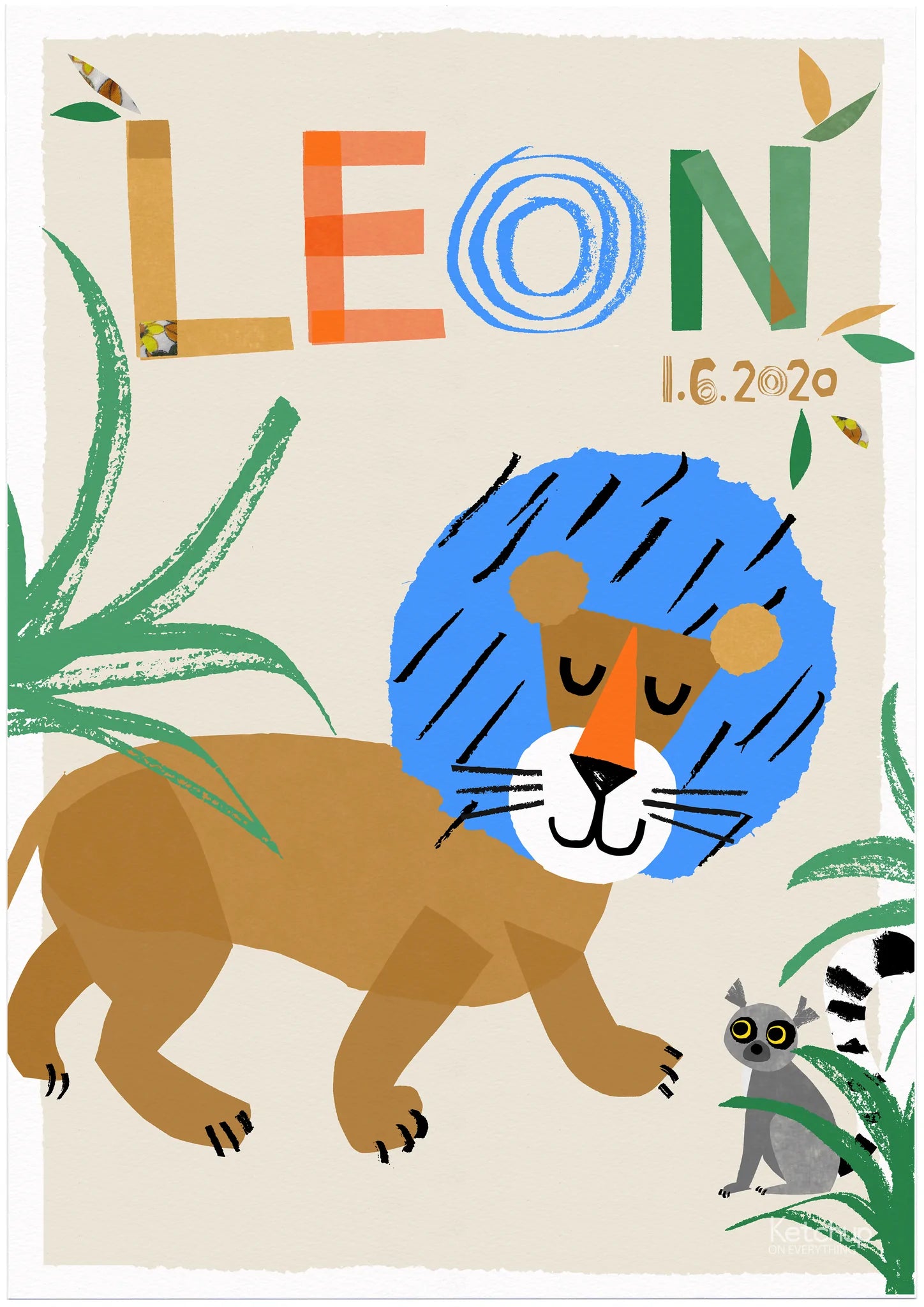 Personalised Lion Print-Little Fish Co.