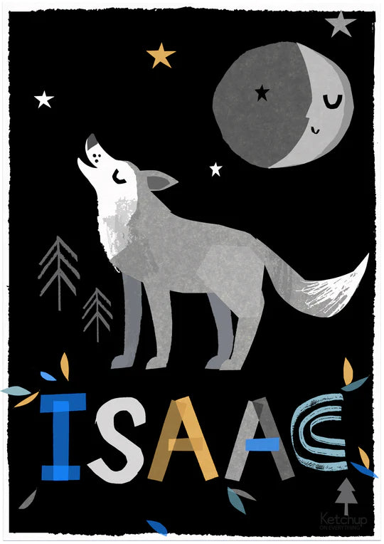 Personalised Wolf Print-Little Fish Co.