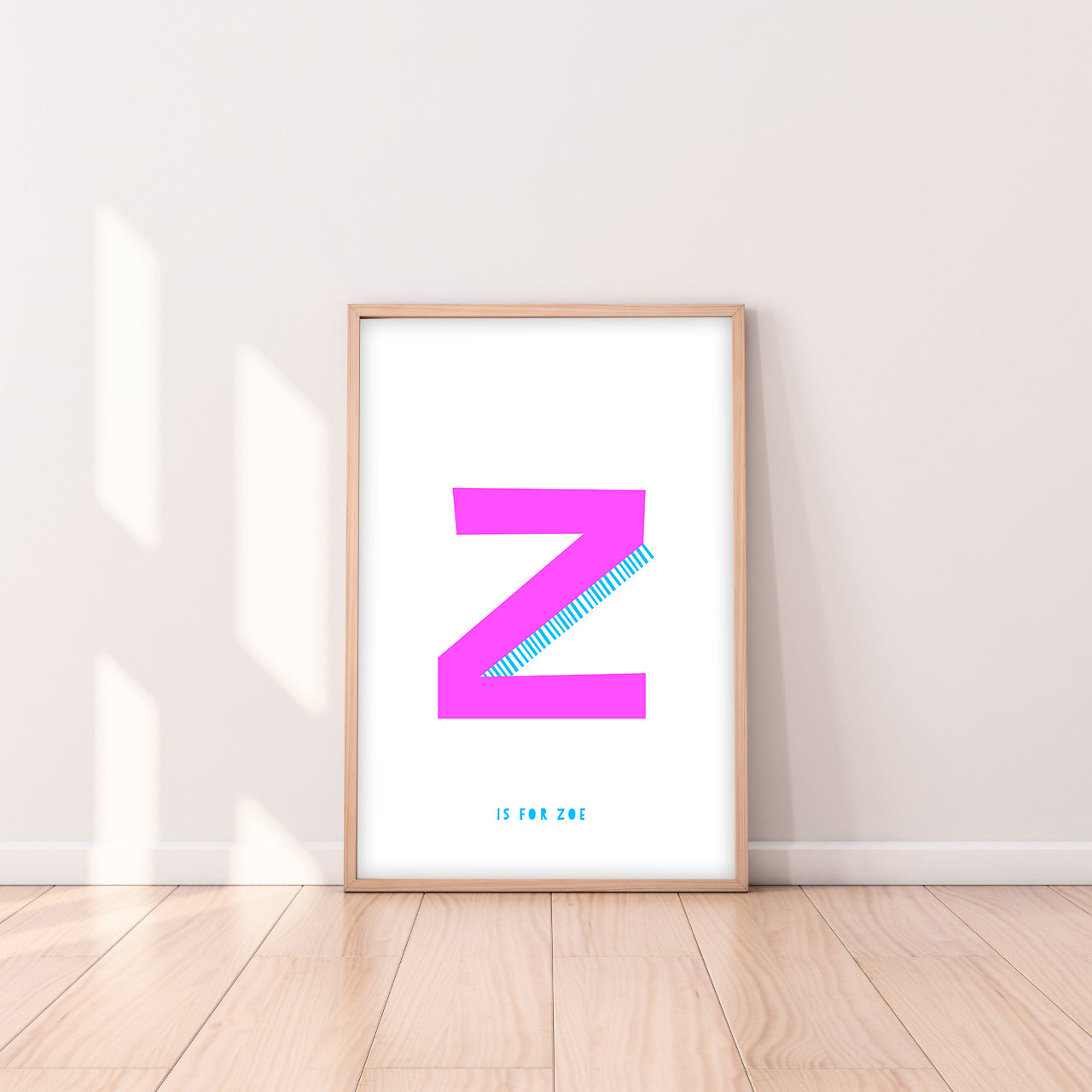 Sweet letter Z print pink-Little Fish Co.