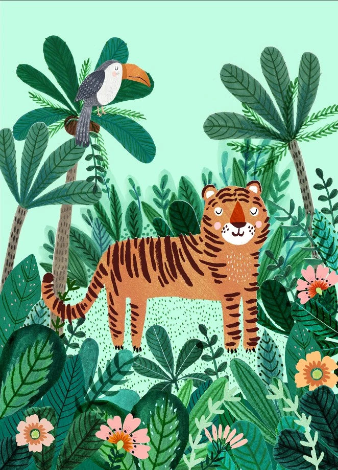 Tiger and Toucan Postcard-Little Fish Co.