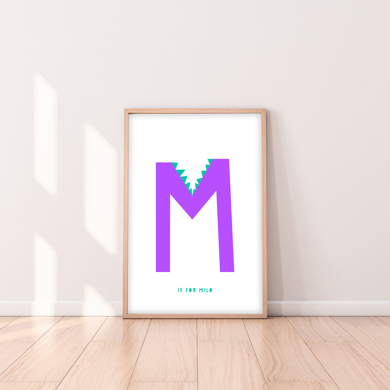 Sweet letter M print purple-Little Fish Co.