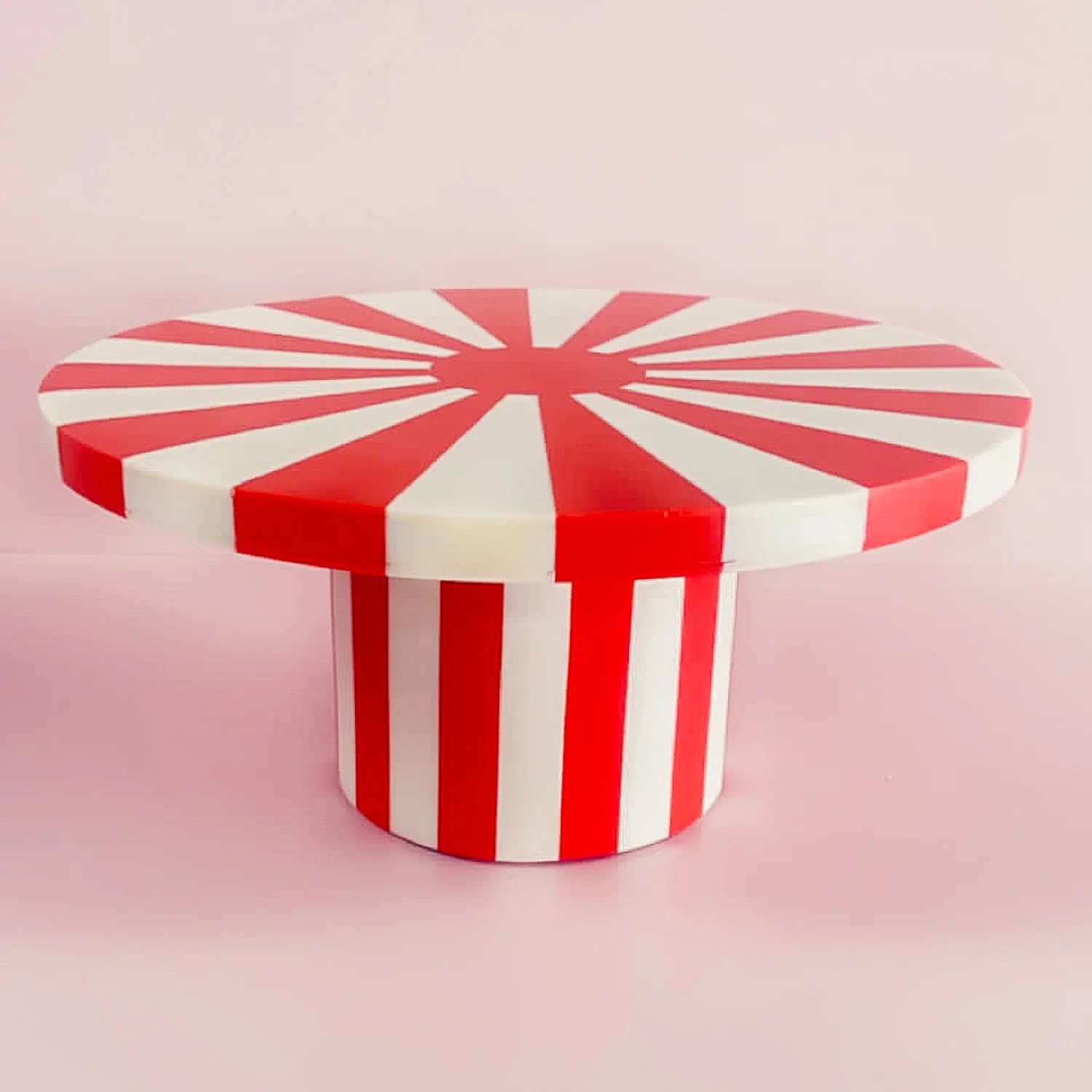 Red / white resin cake stand-Fun-Little Fish Co.