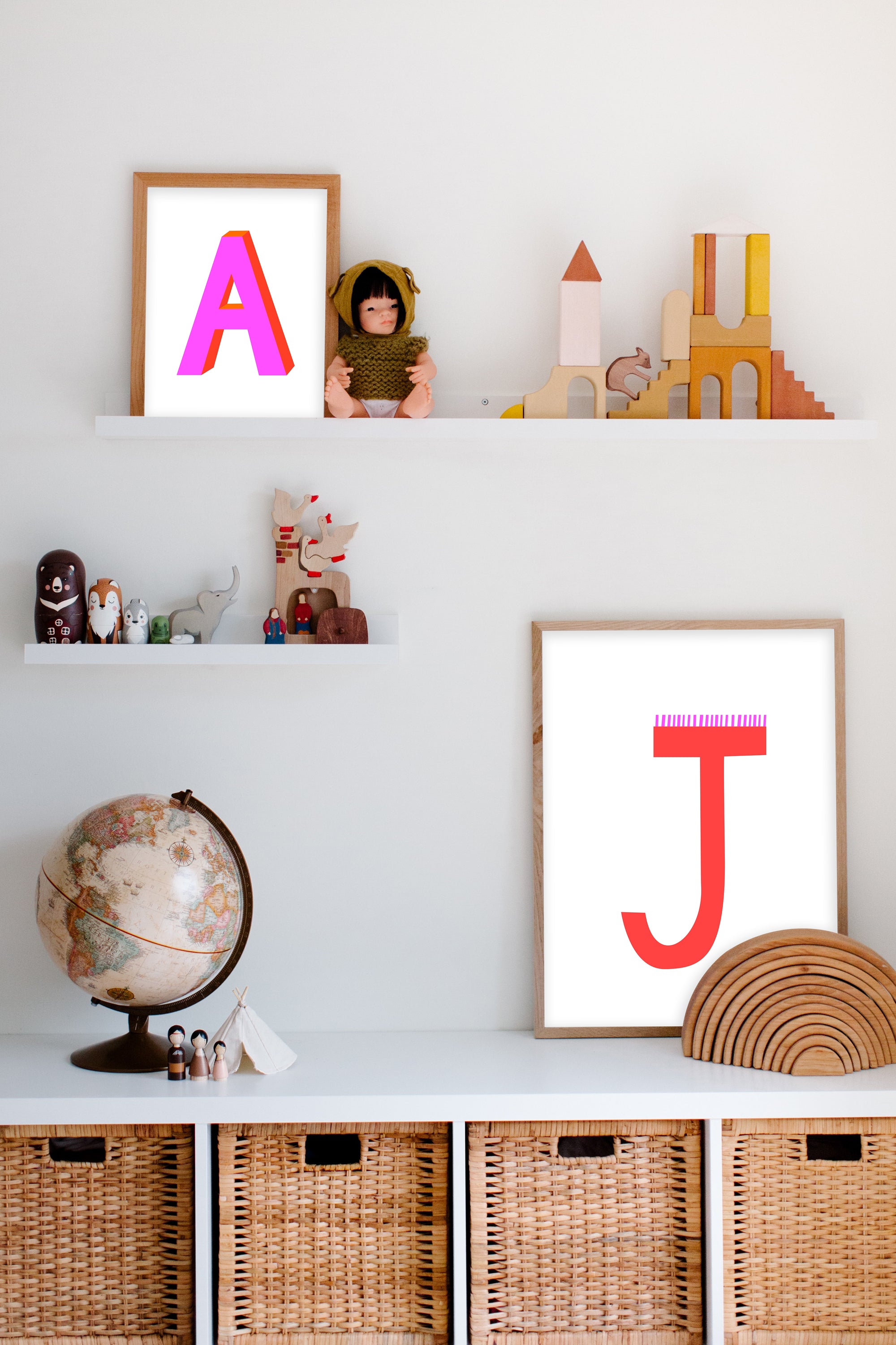 Sweet letter J print Red-Little Fish Co.