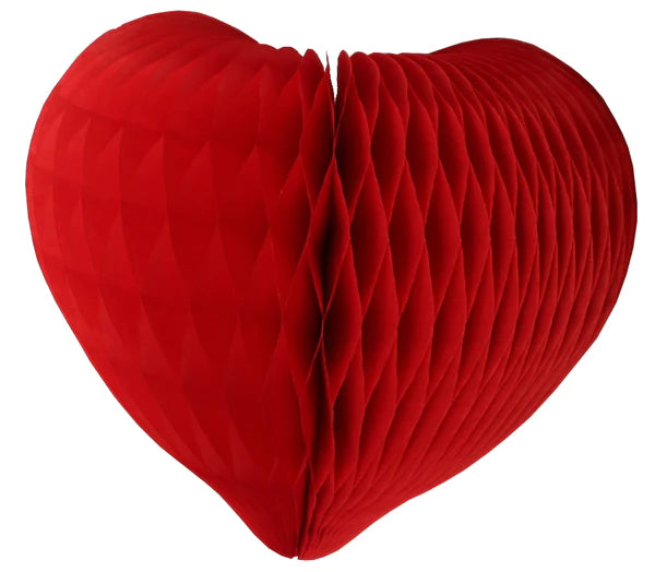 Large Honeycomb heart decoration 12 Inch - Red-Fun-Little Fish Co.
