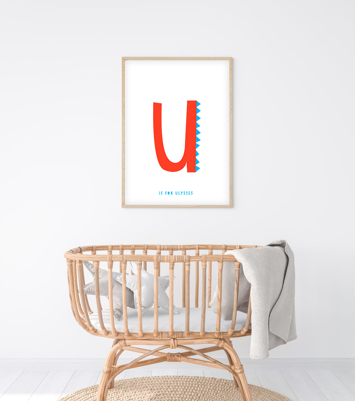 Sweet letter U print red-Little Fish Co.