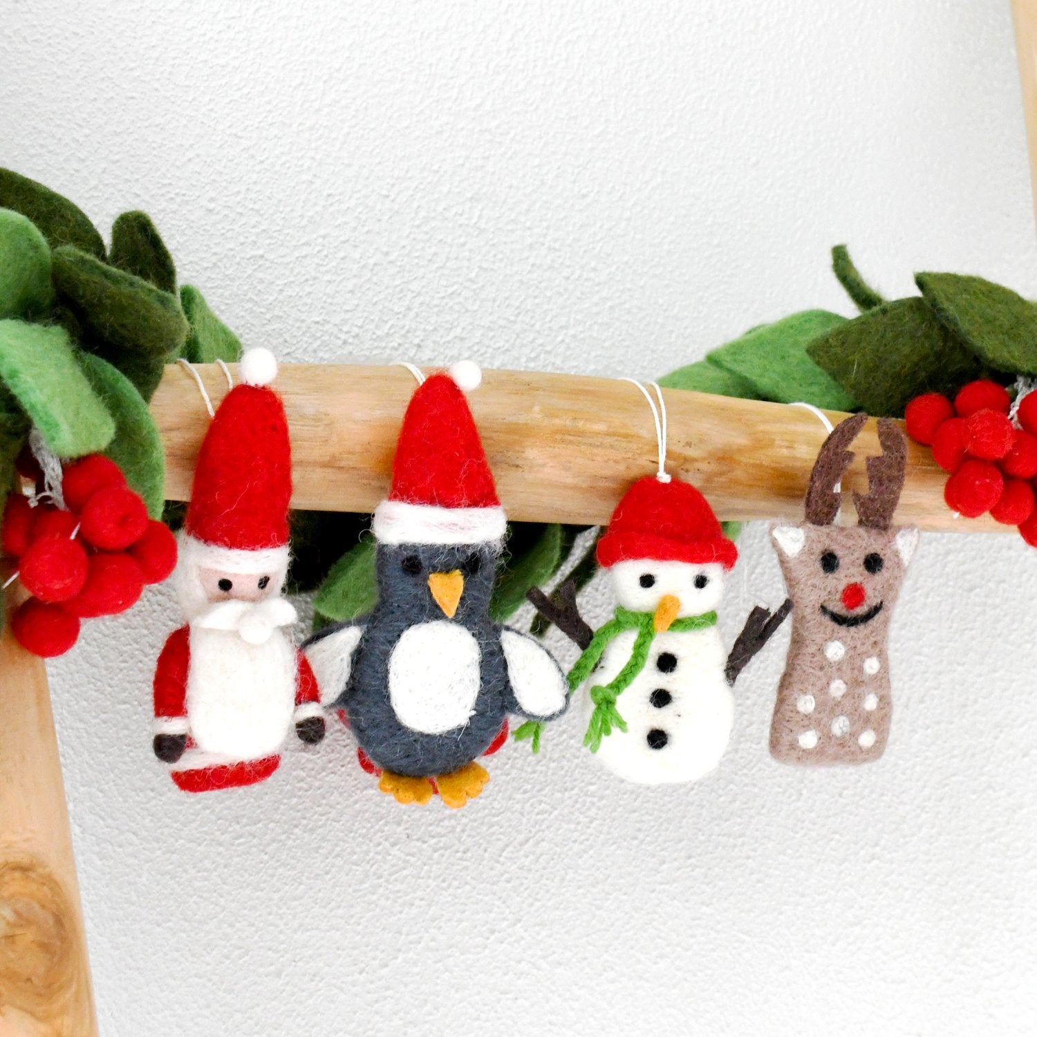 Felt Christmas ornament hanging (set of 4)-Fun-Little Fish Co.