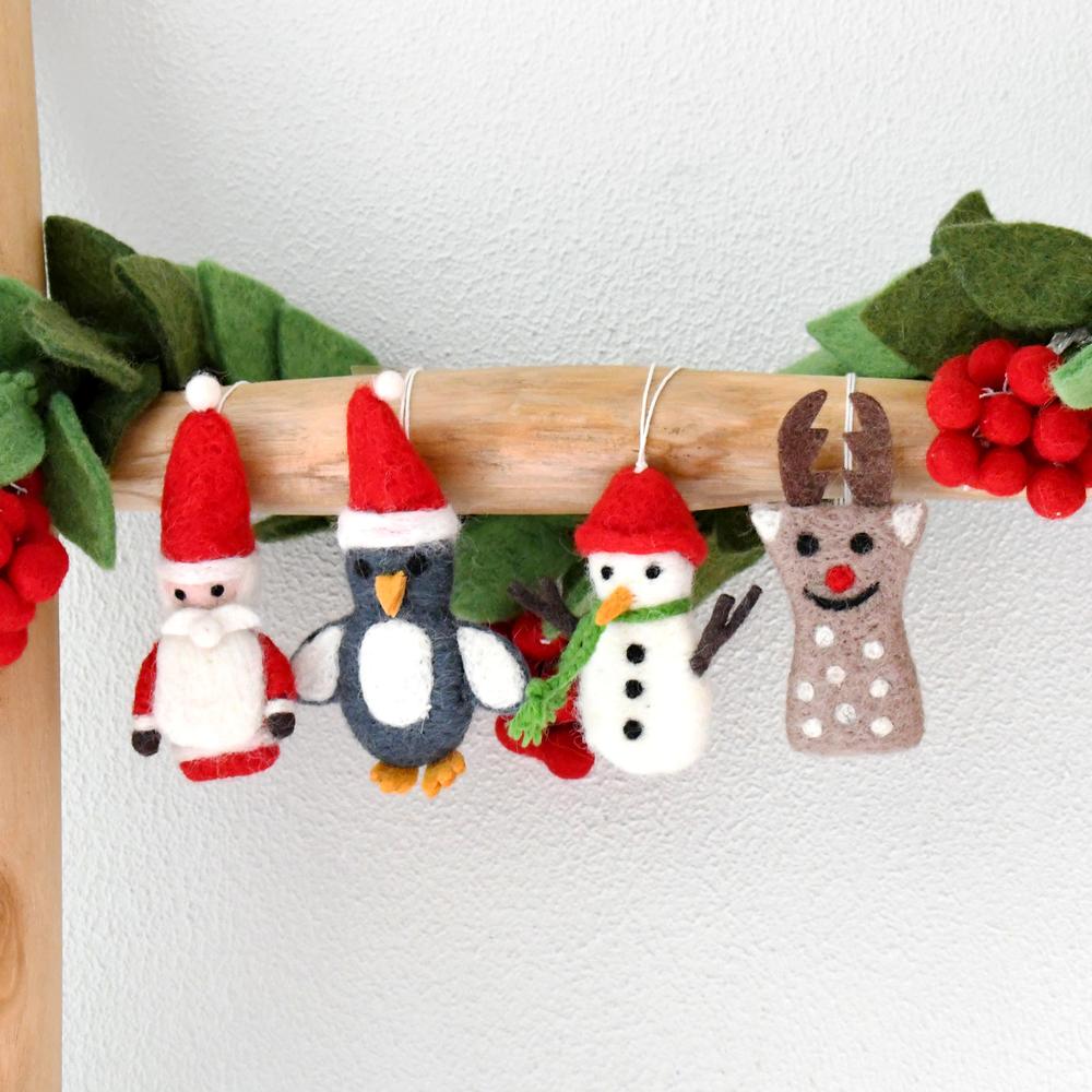 Felt Christmas ornament hanging (set of 4)-Fun-Little Fish Co.