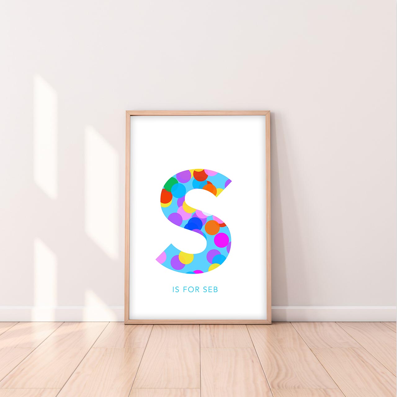 S Confetti Letter-Art-Little Fish Co.
