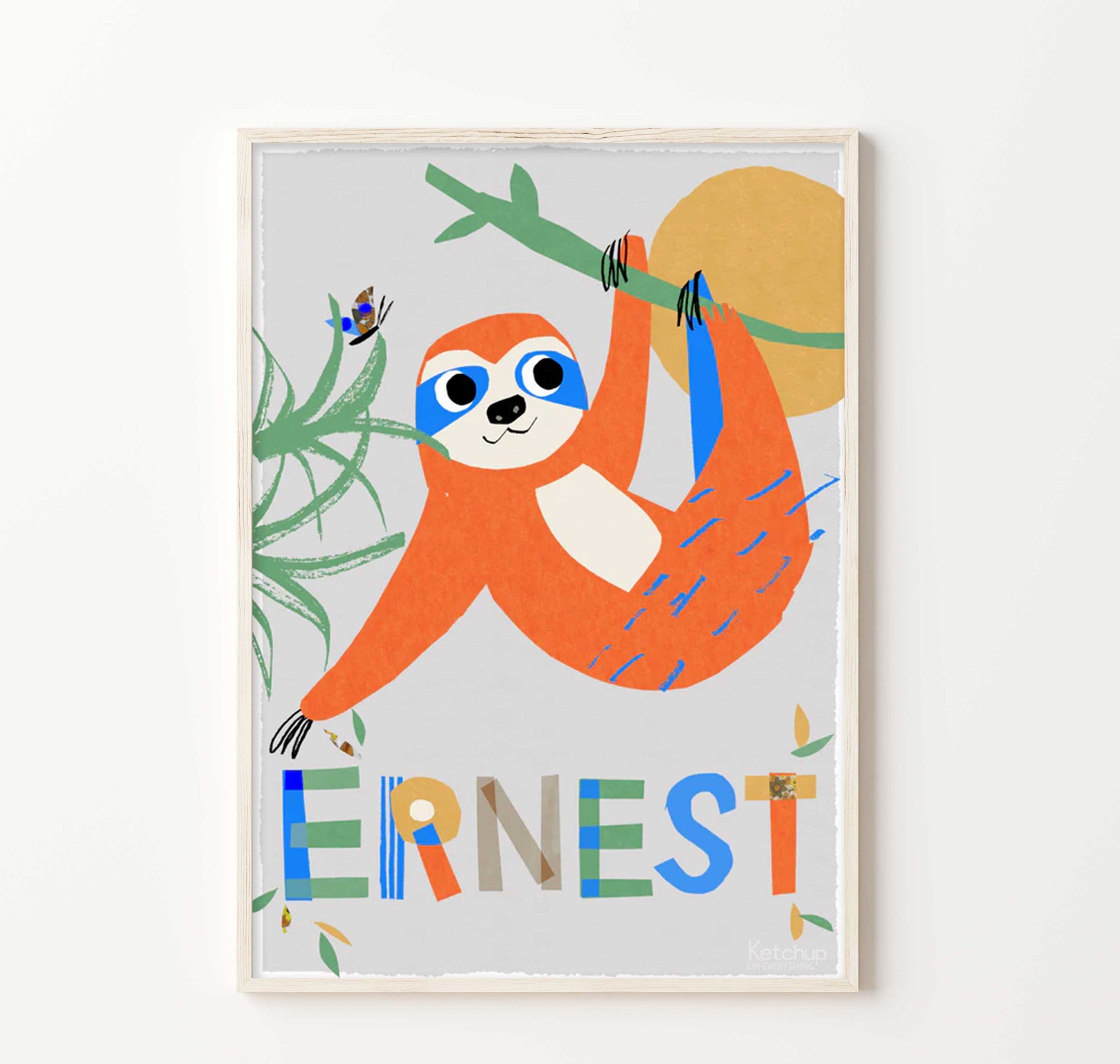 Personalised Sloth Print-Little Fish Co.