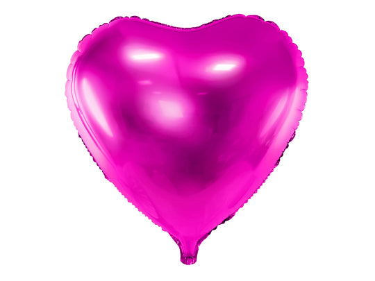 Foil Balloon heart in Drk Pink 45cm-Little Fish Co.