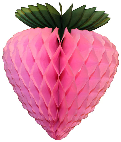 Honeycomb Strawberry decoration 8 Inch - Pink-Fun-Little Fish Co.
