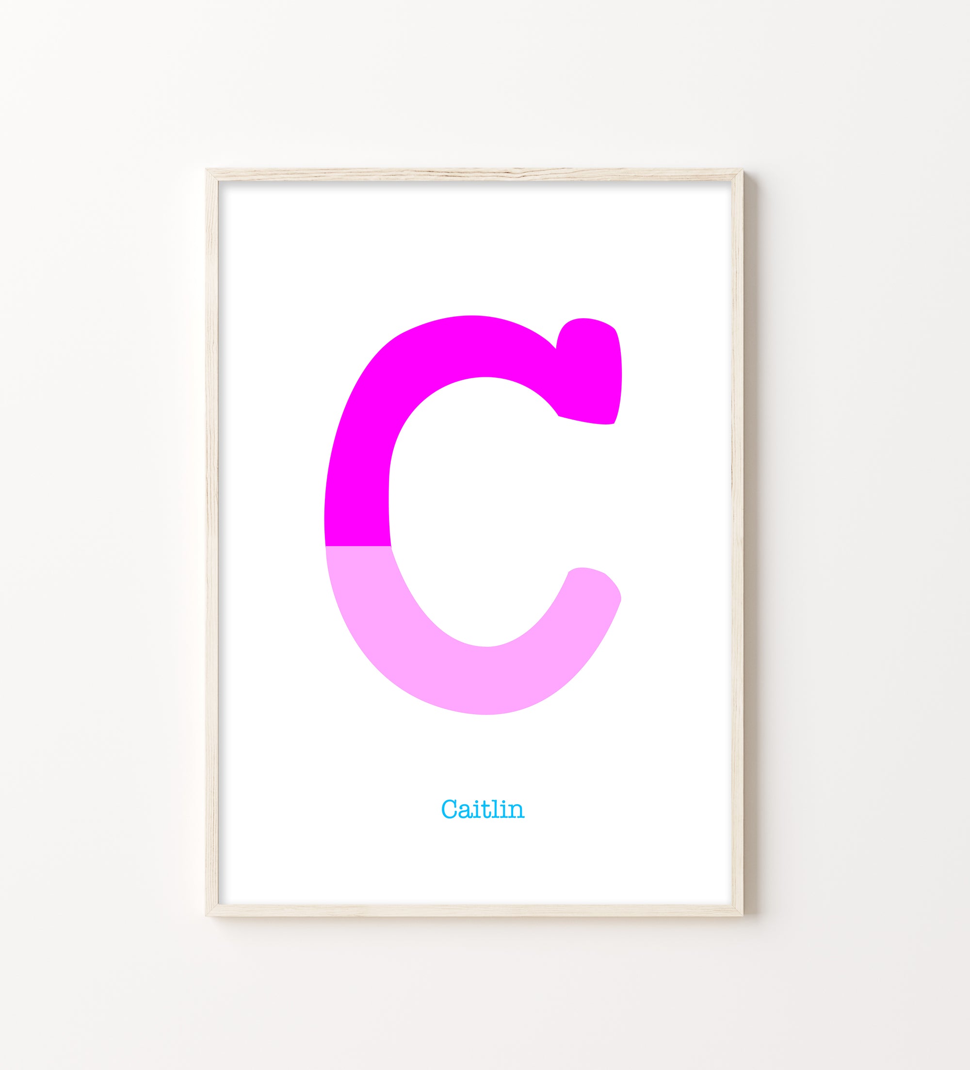 Two Tone Letter C Print-Art-Little Fish Co.