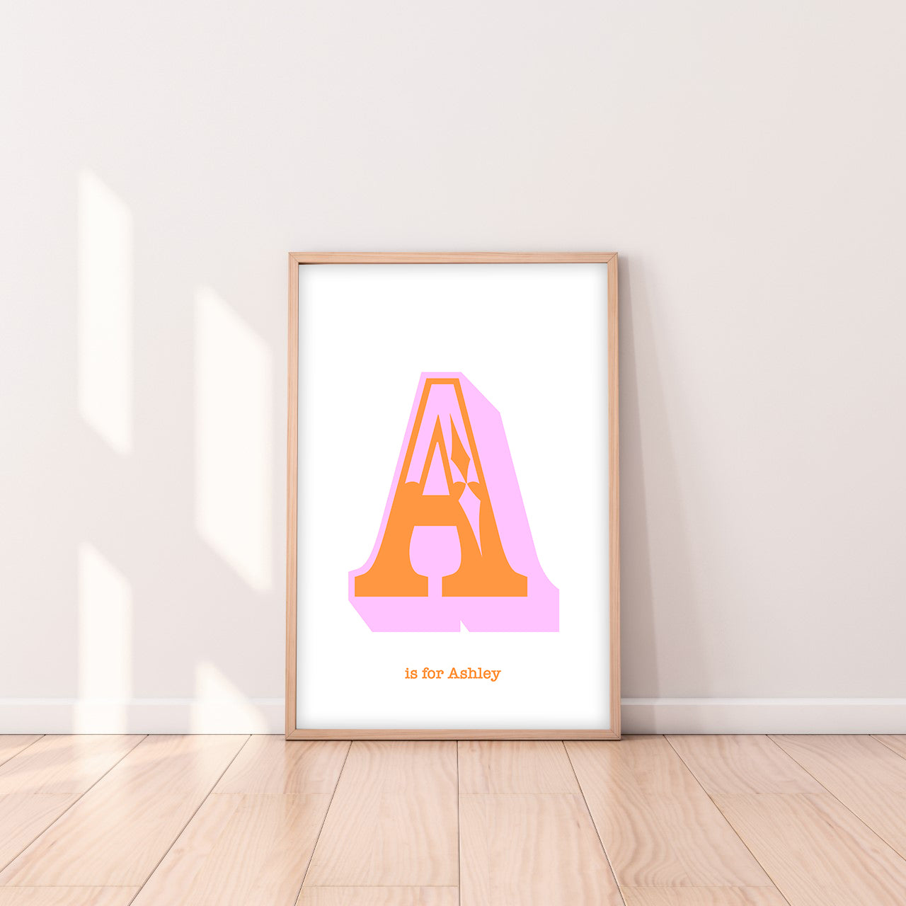 Western Pink Letter A Print-Art-Little Fish Co.