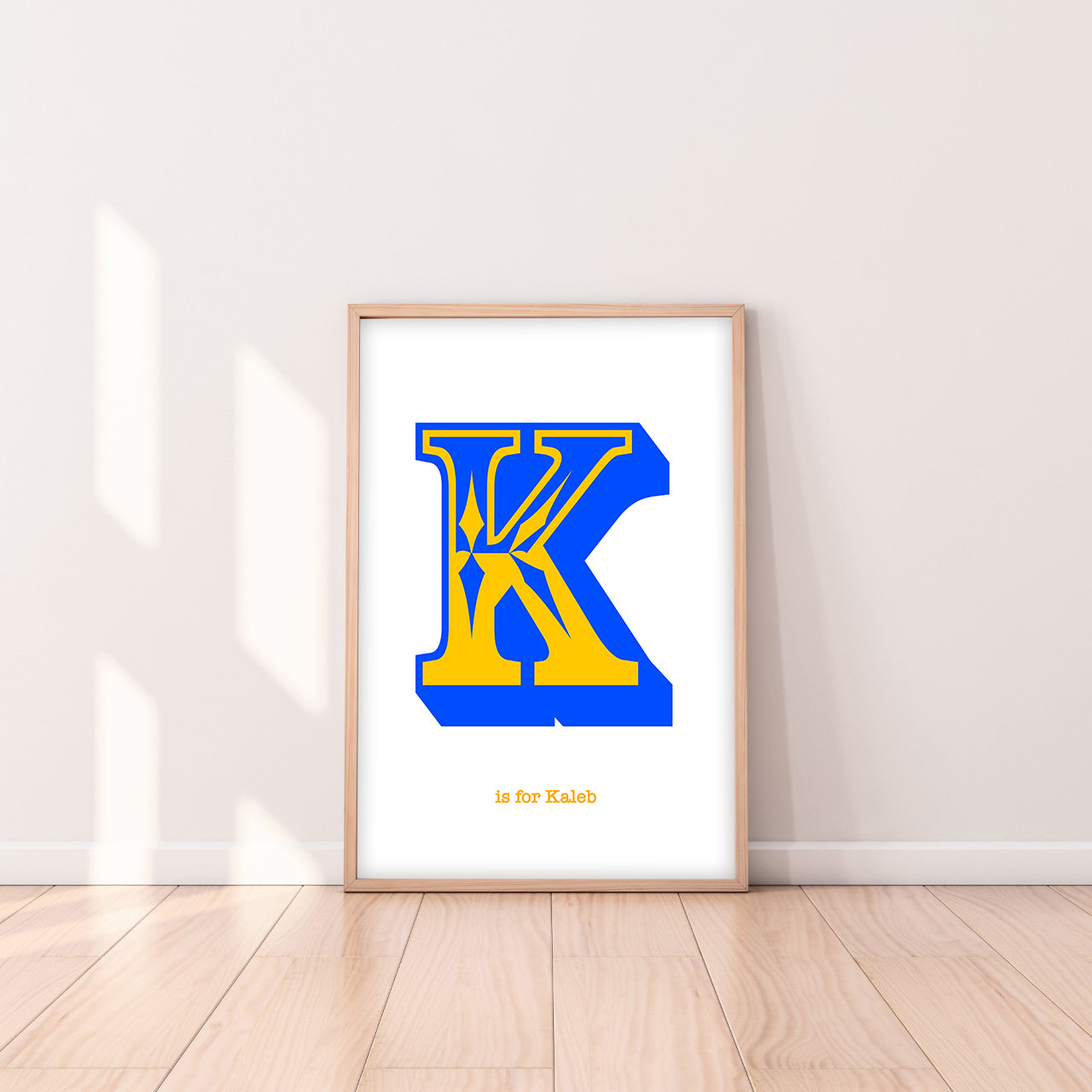 Western Blue Letter K Print-Art-Little Fish Co.