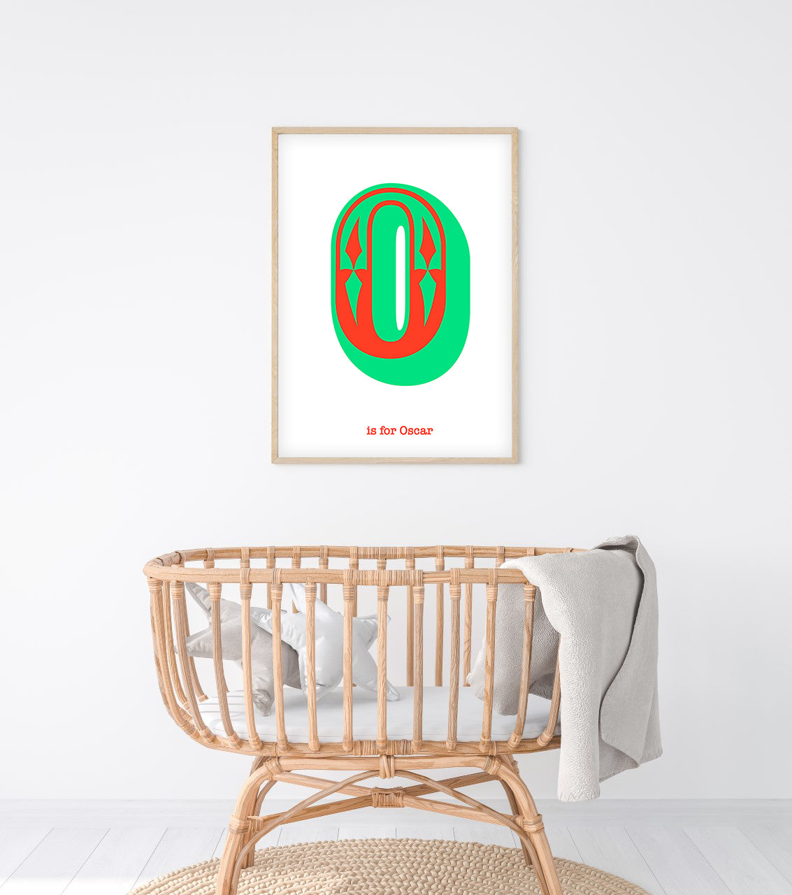 Western Green Letter O Print-Art-Little Fish Co.