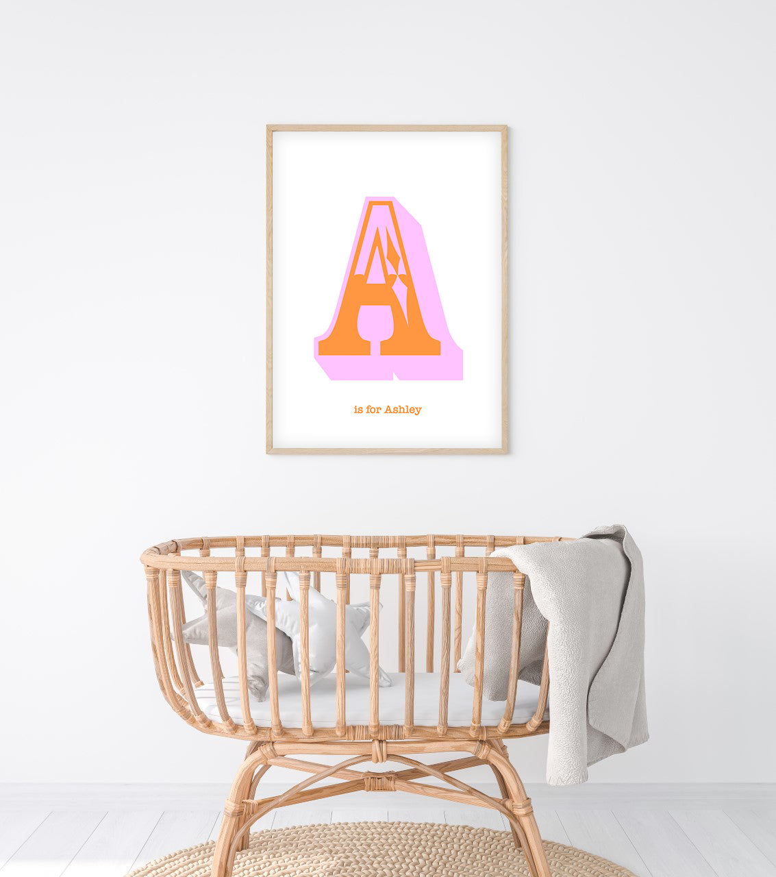 Western Pink Letter A Print-Art-Little Fish Co.