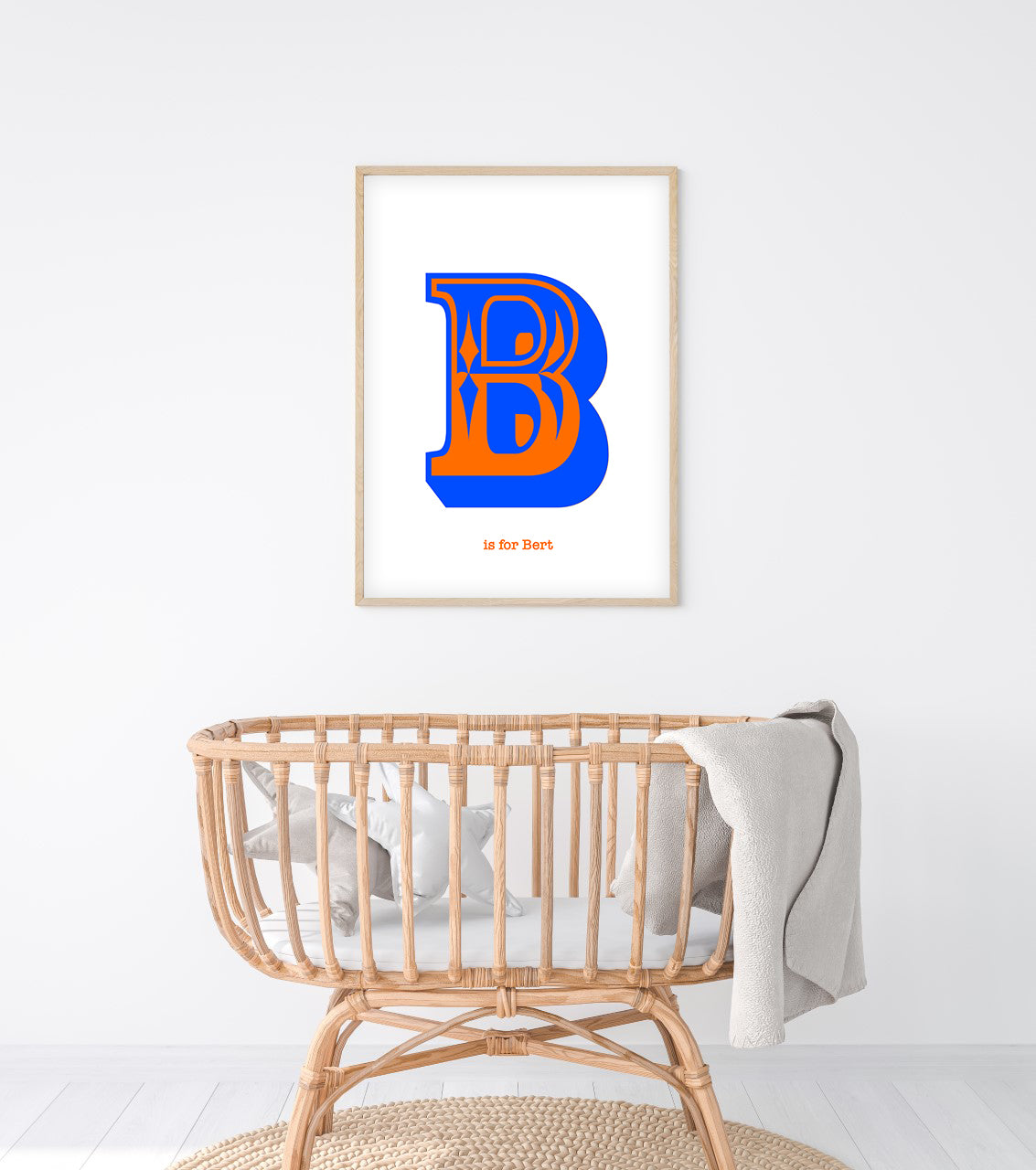 Western Blue Letter B-Art-Little Fish Co.