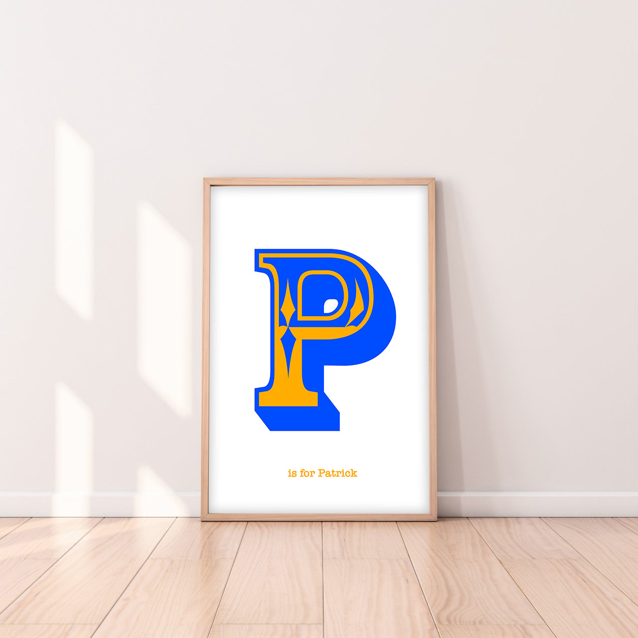 Western Blue Letter P Print-Art-Little Fish Co.