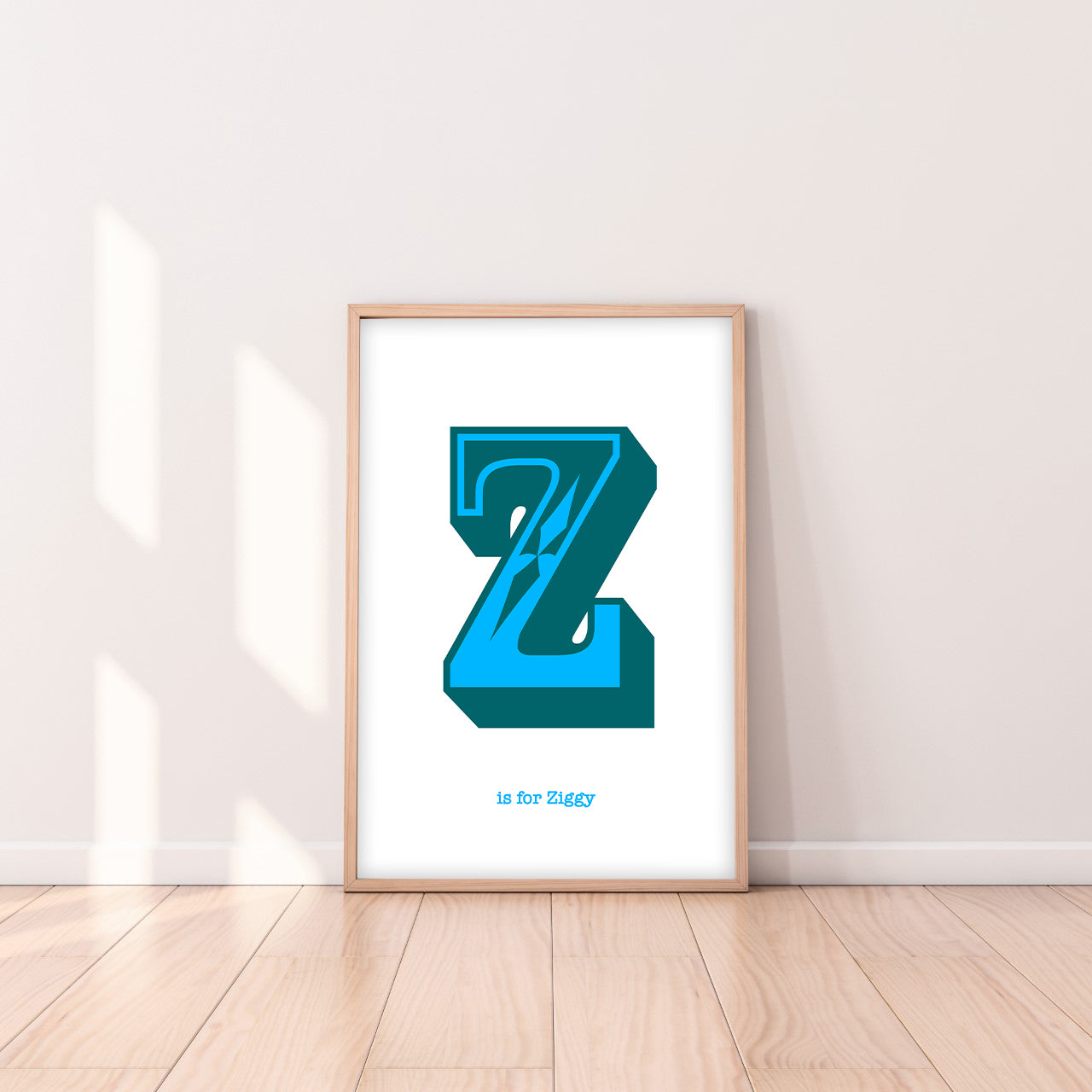 Western Green Letter Z Print-Art-Little Fish Co.