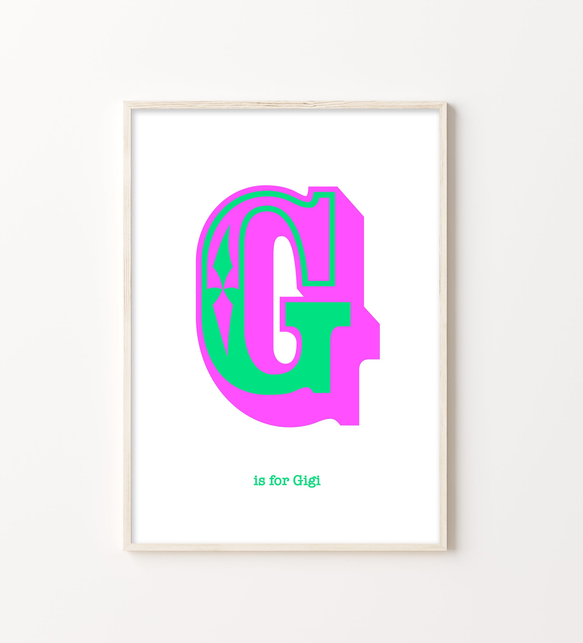 Western Green Letter G Print-Art-Little Fish Co.