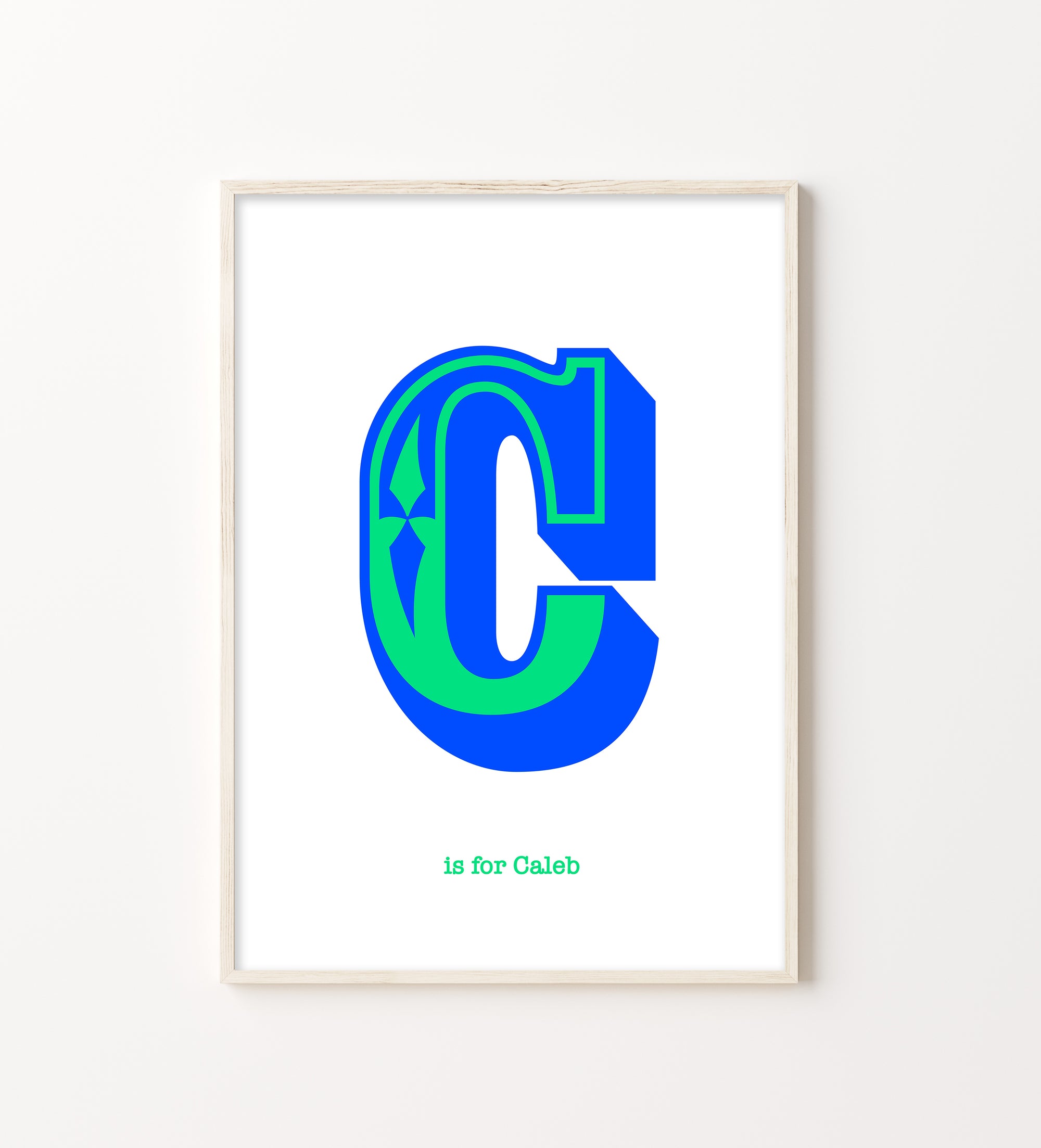 Western Green Letter C-Art-Little Fish Co.