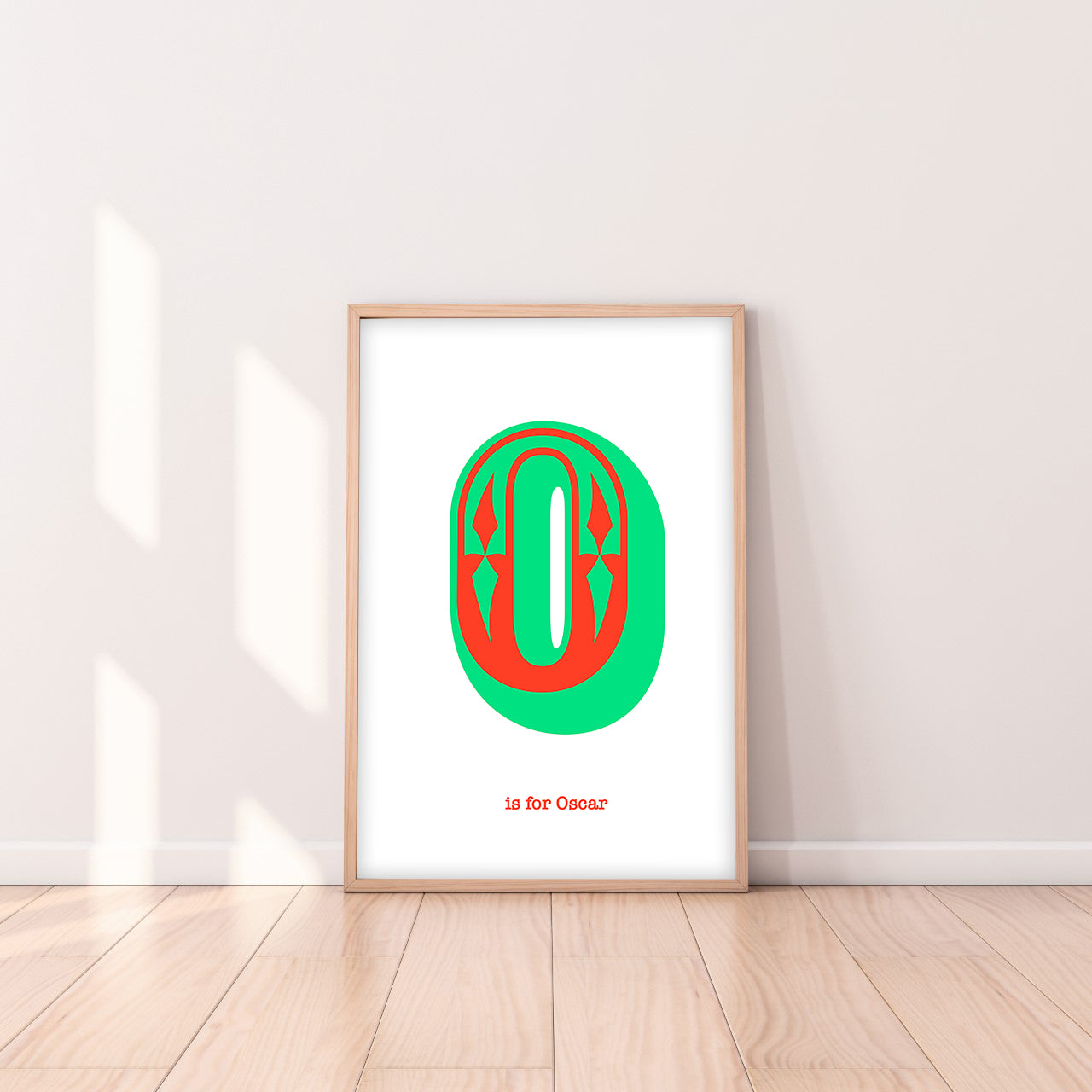 Western Green Letter O Print-Art-Little Fish Co.