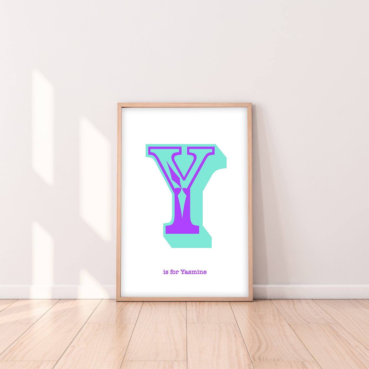 Western Purple Letter Y Print-Art-Little Fish Co.