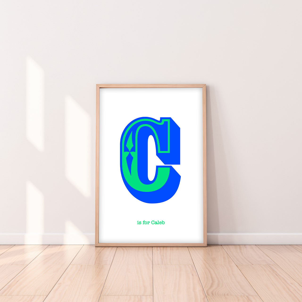 Western Green Letter C-Art-Little Fish Co.