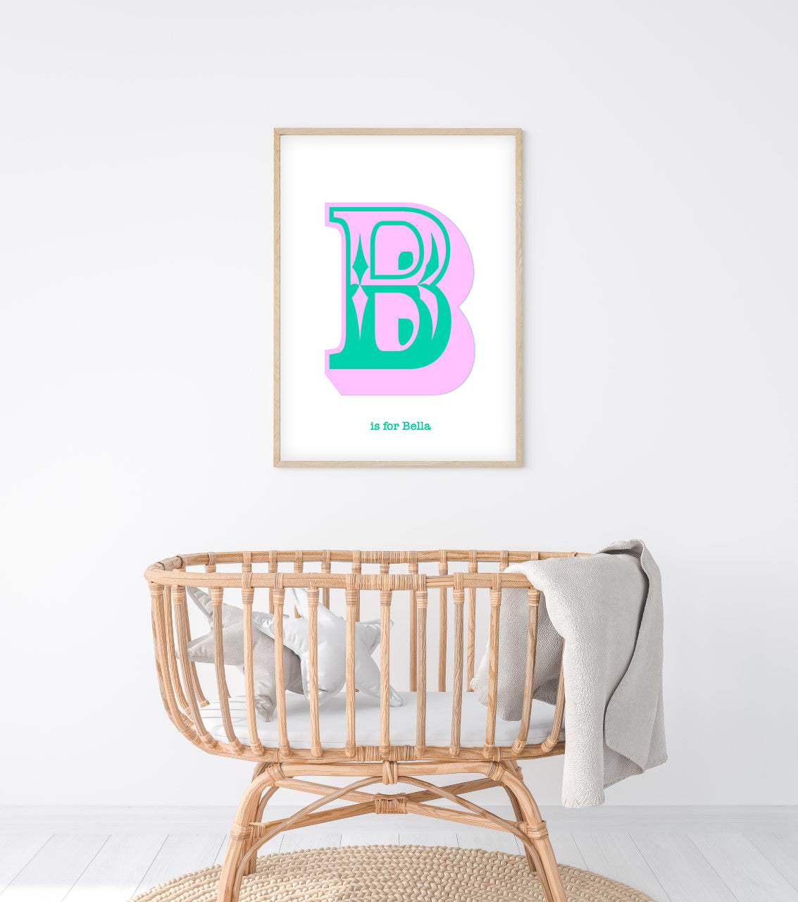 Western Lilac Letter B print-Art-Little Fish Co.