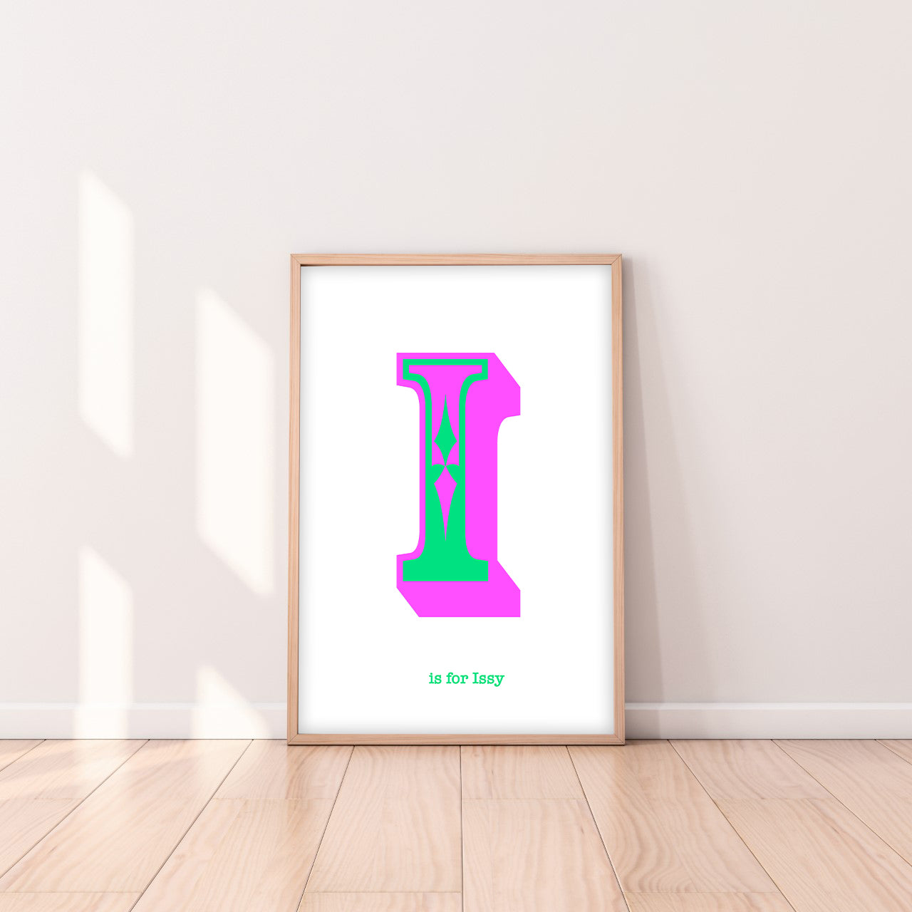 Western Green Letter I Print-Art-Little Fish Co.